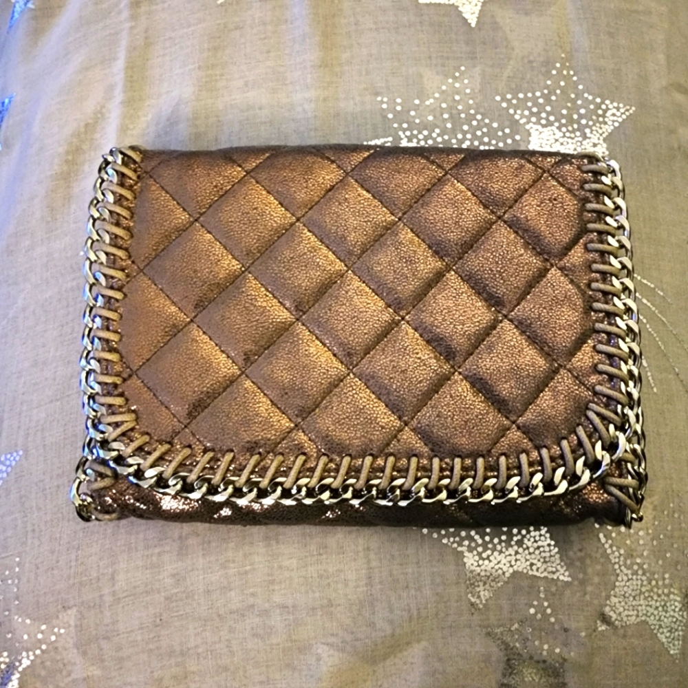 Silver Boutique Quilted Crossbody Bag